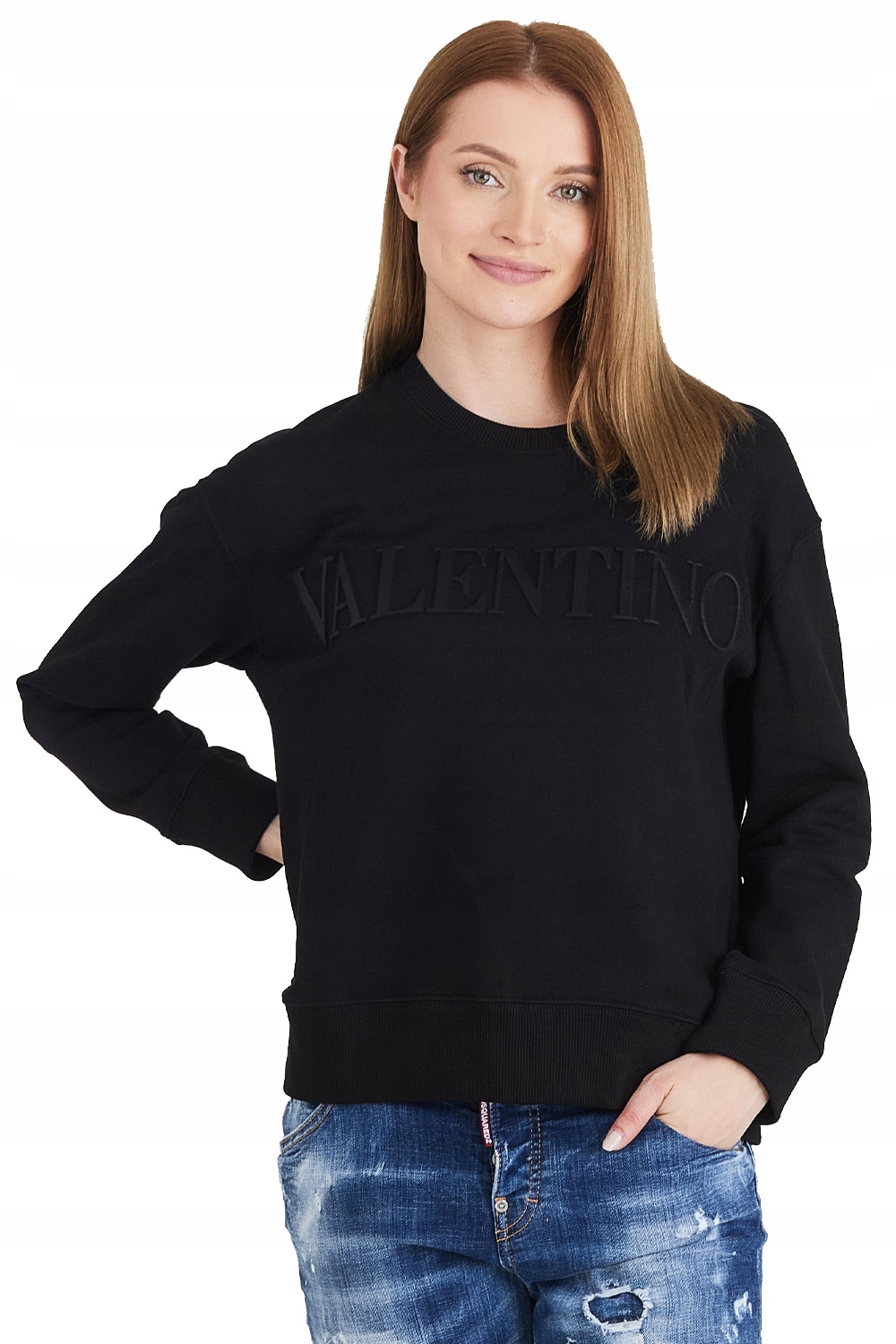 Valentino Černá mikina s vyraženým logem M