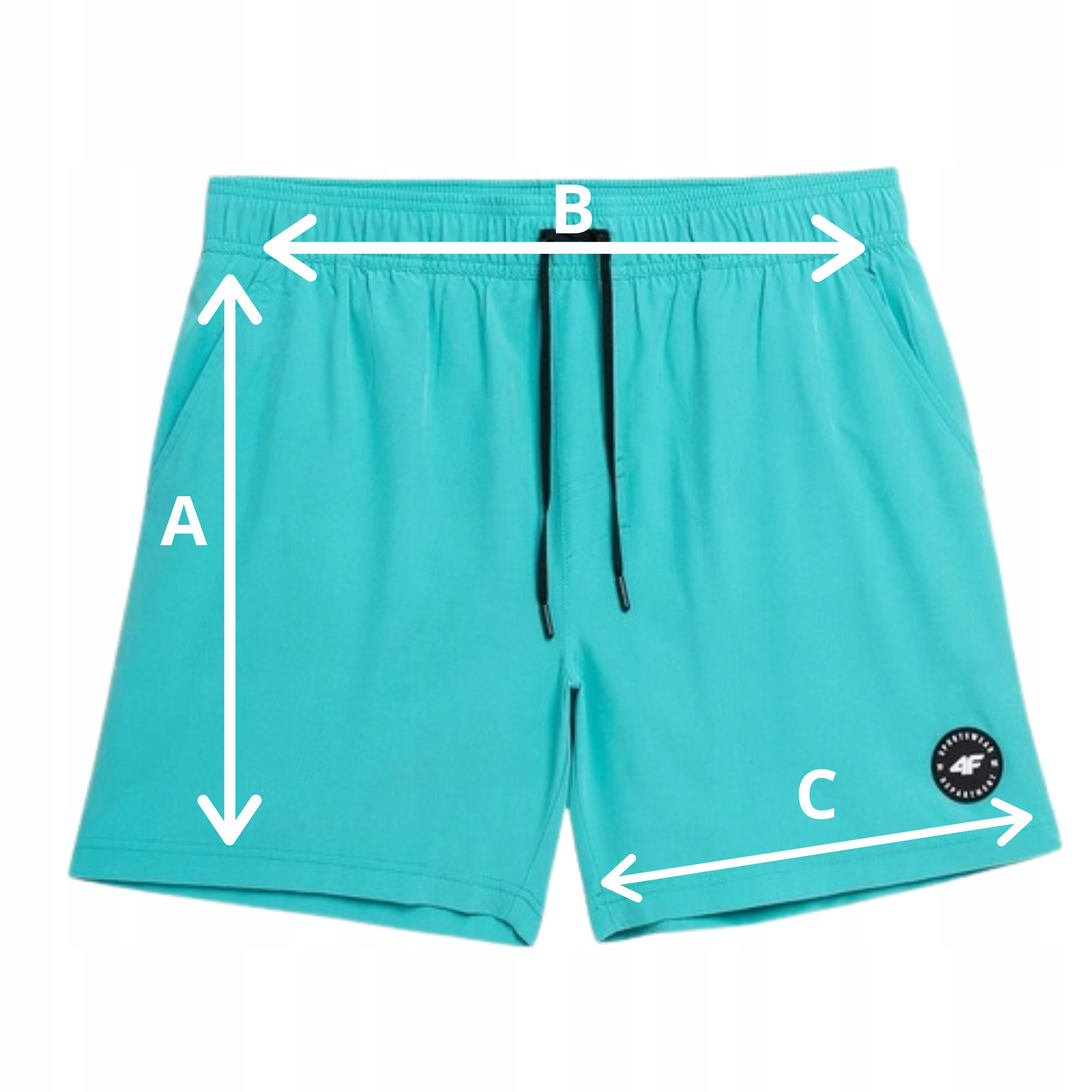 SPODENKI 4F MĘSKIE KĄPIELÓWKI SZORTY KĄPIELOWE NA BASEN SPORTOWE r. XXL Materiał dominujący poliester