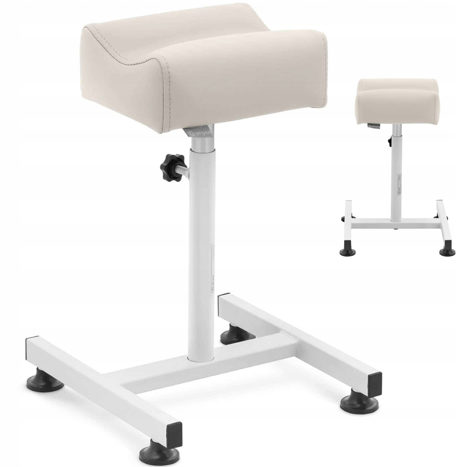 Kosmetická podnožka na pedikúru 24 x 22 cm, výška 47-67 cm krémová