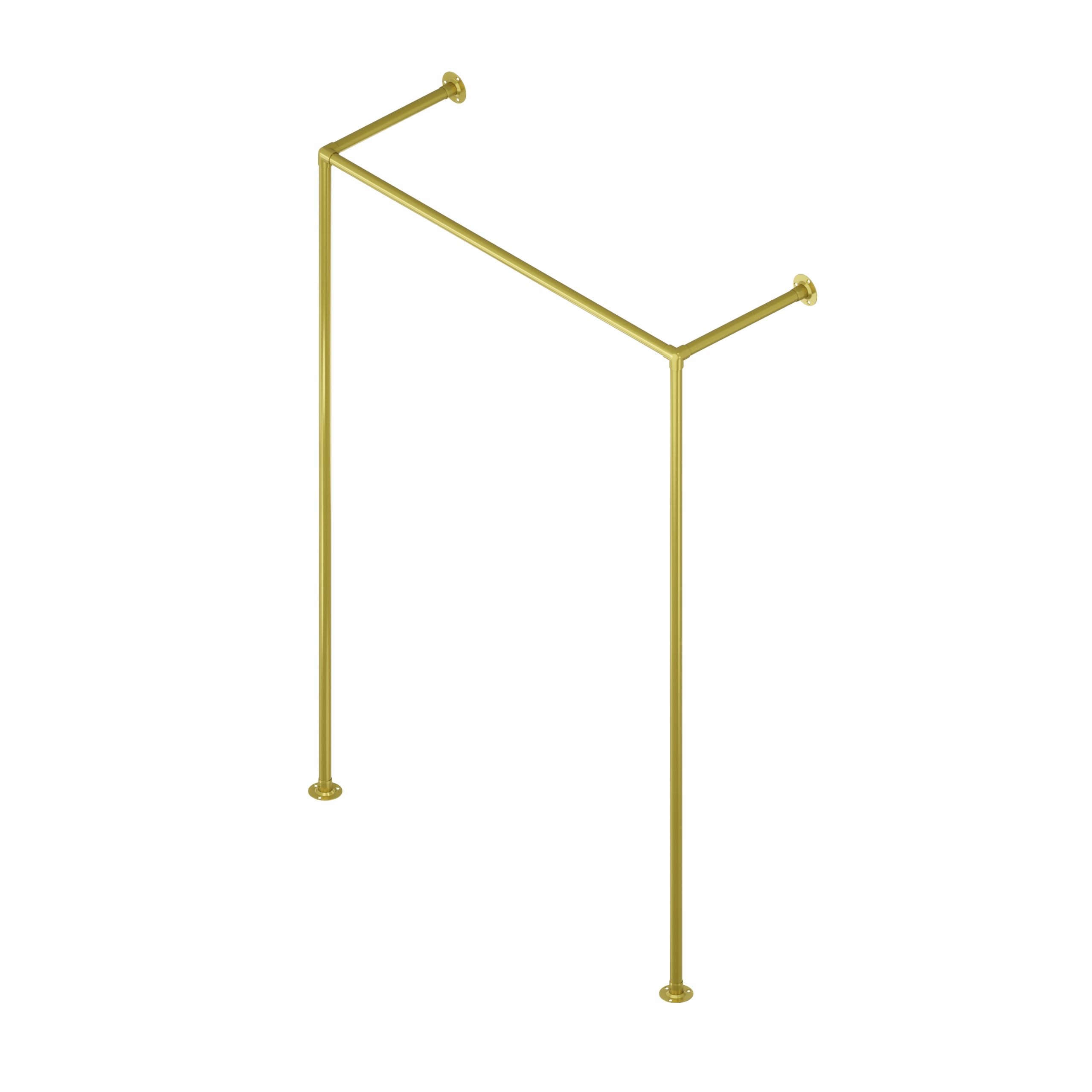 Tyč Na Oblečení Věšák Na Stěnu Loft 151x102cm fi 25mm Hotse Zlatá