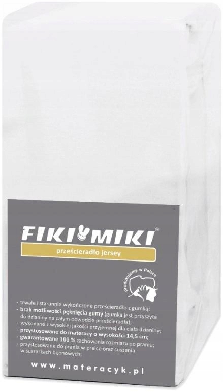 

Fiki Miki prześcieradło do baby hug 75x37cm białe