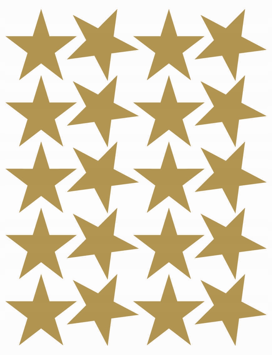 

Naklejki Gwiazdki Gwiazdy 6cm 20szt Złote