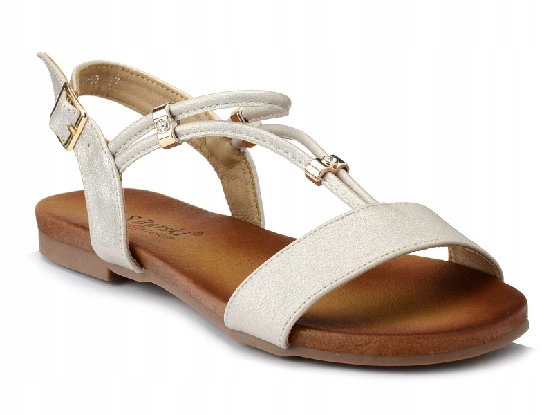 

Sandały damskie płaskie S.barski SS27-60 złote 38