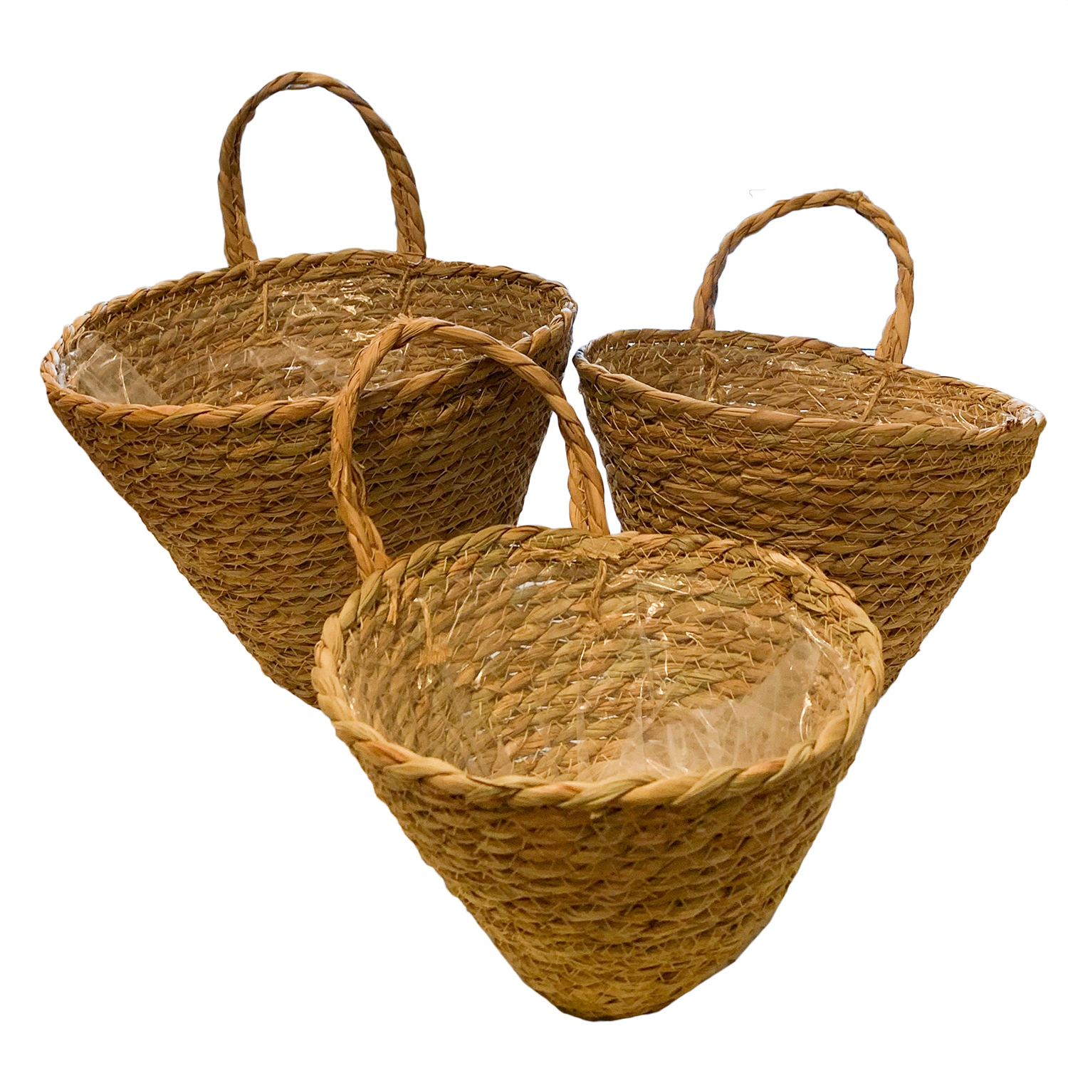 Závěsný Květináč Květináč Boho nástěnná k zavěšení přírodní 3 ks