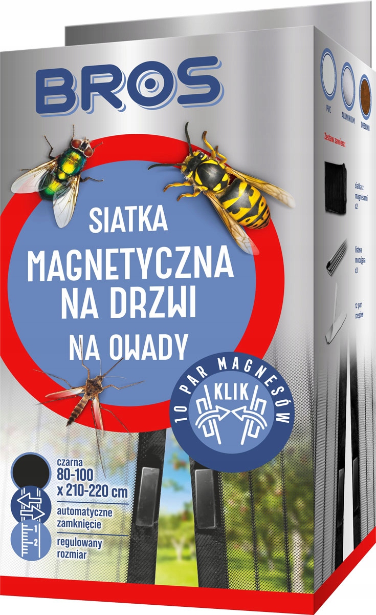 

Moskitiera Magnetyczna Na Drzwi czarna 100x220cm