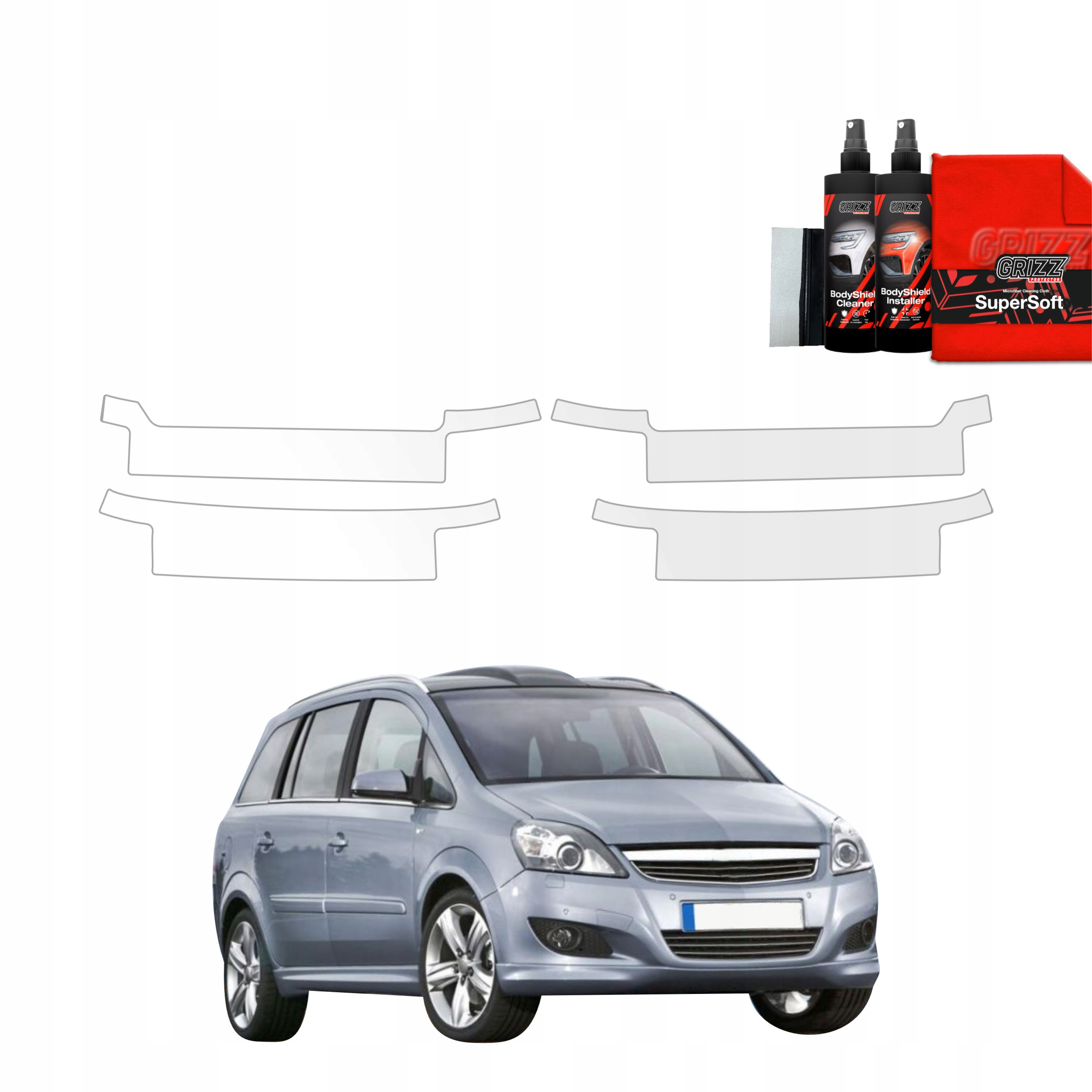 4v1 Fólie Ppf dýha na prahy pro Opel Zafira B Kombi 5D (2010-2014)