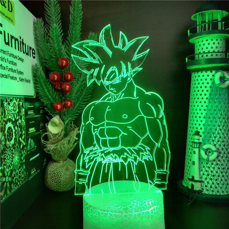 Lampka 3D Led Son Goku DRAGON BALL + PILOT Kolor dominujący wielokolorowy