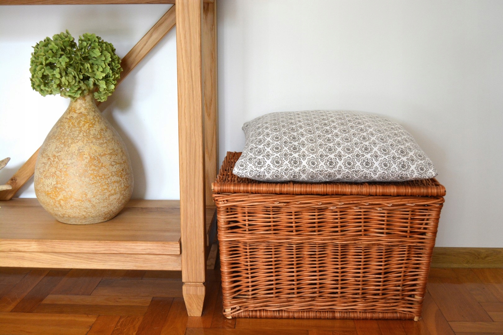 KOSZ WIKLINOWY SKRZYNIA 50 CM Z WIKLINY NATURALNY KUFER Kod producenta WiklinowaWieś100