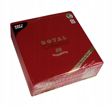 

Ozdobne serwetki bordowe royal 1/4 40x40cm 50sztuk