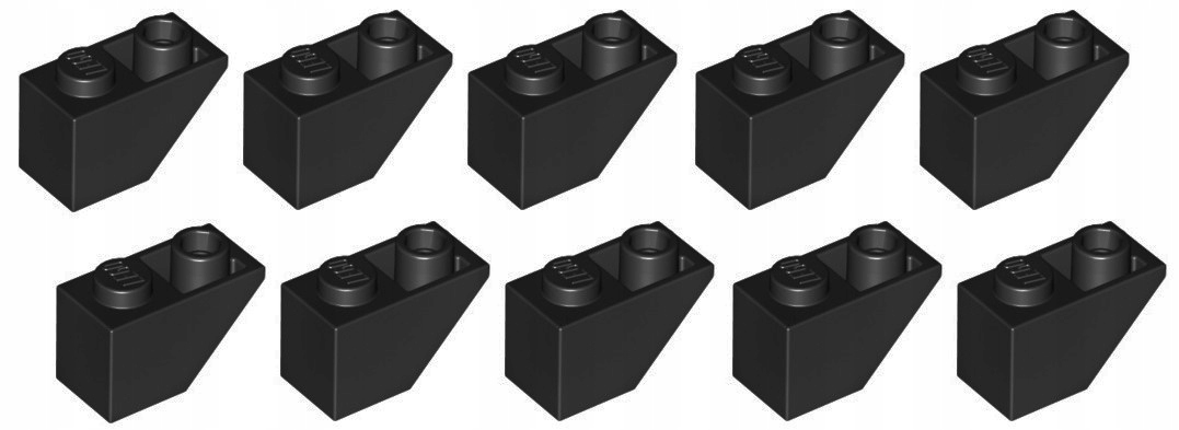 

Lego skos odwrócony 1x2 czarny 10 szt. 3665 Nowy