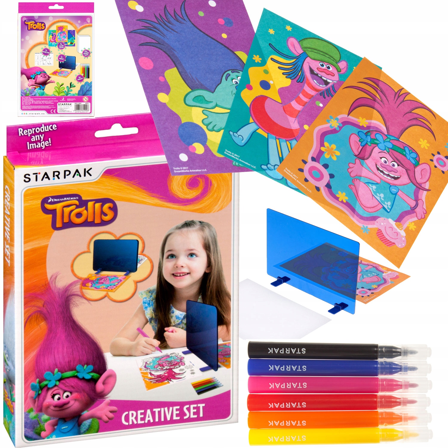 TROLLS НАБОР КРЕАТИВНЫЙ ХУДОЖЕСТВЕННЫЙ ДЛЯ РИСОВАНИЯ