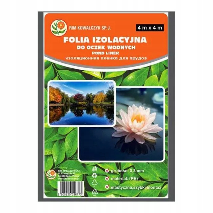 

Gruba Folia Izolacyjna Do Oczek Wodnych Stawów 4x4