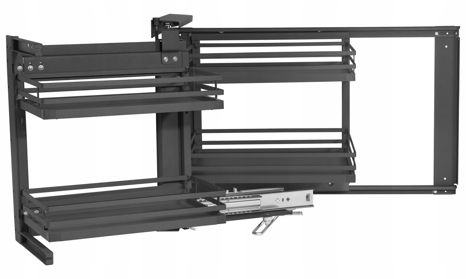 Kosz cargo magic corner grafitowe dociąg hamulec - MPTJ017GA5 LEWY AMIX