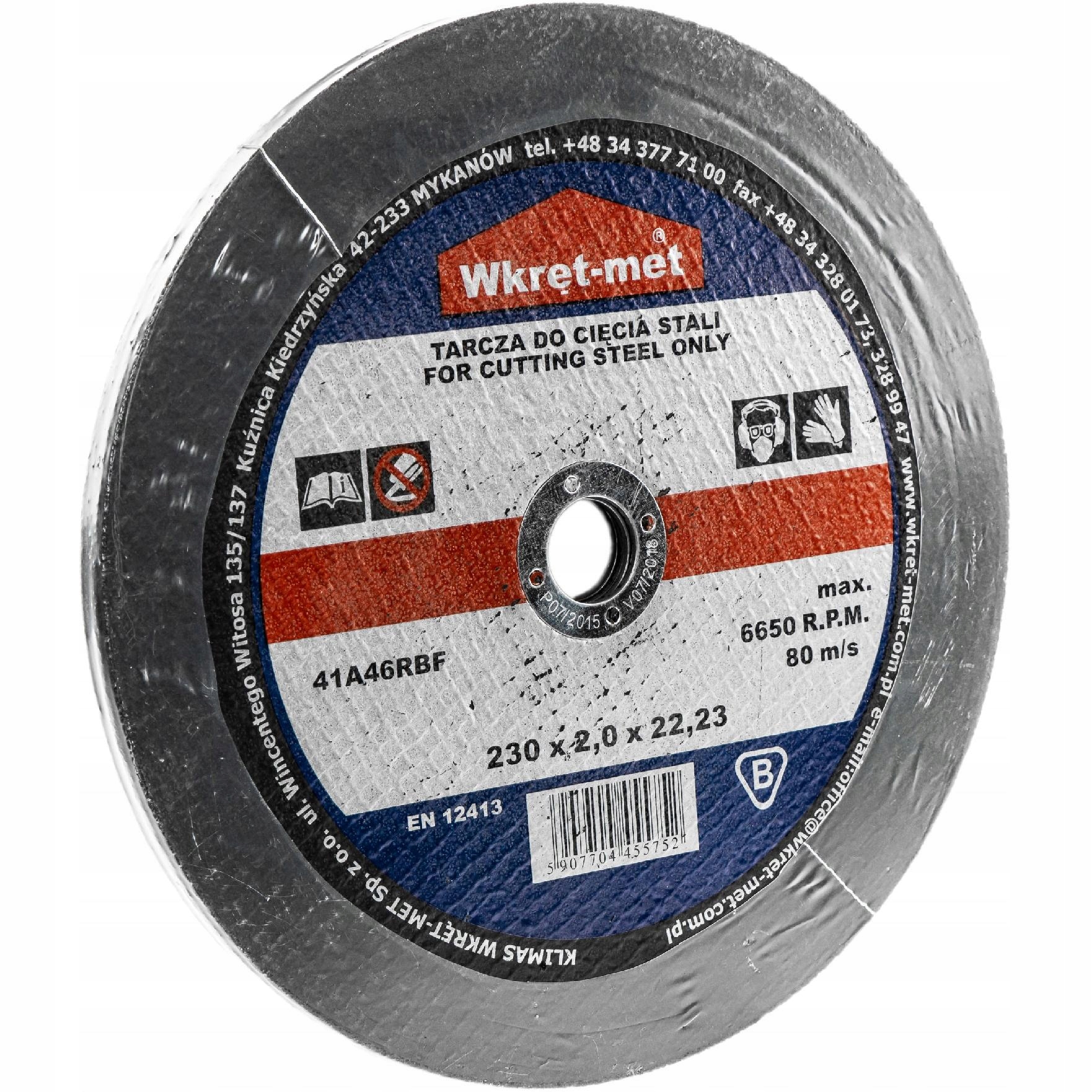 

Tarcza do cięcia Metalu stali 230x2,0x22 mm 5szt.