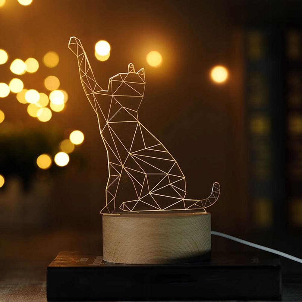 ŚWIĄTECZNA LATARNIA 3D ŚWIATŁA NOCNA DLA KOTÓW Marka bez marki