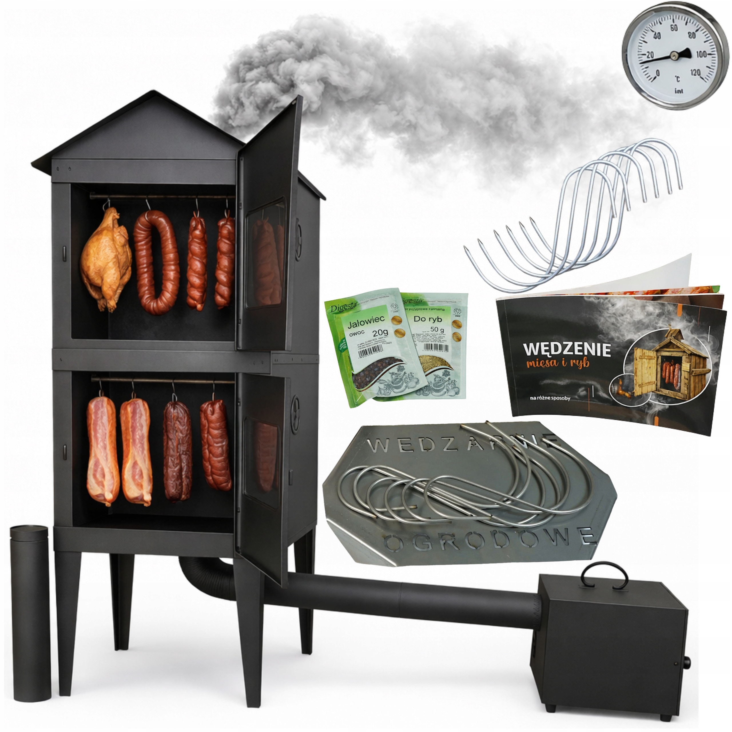 Udiareň kovová záhradná veľká pohodlná XXXL čierna dvojkomorová Darčeky