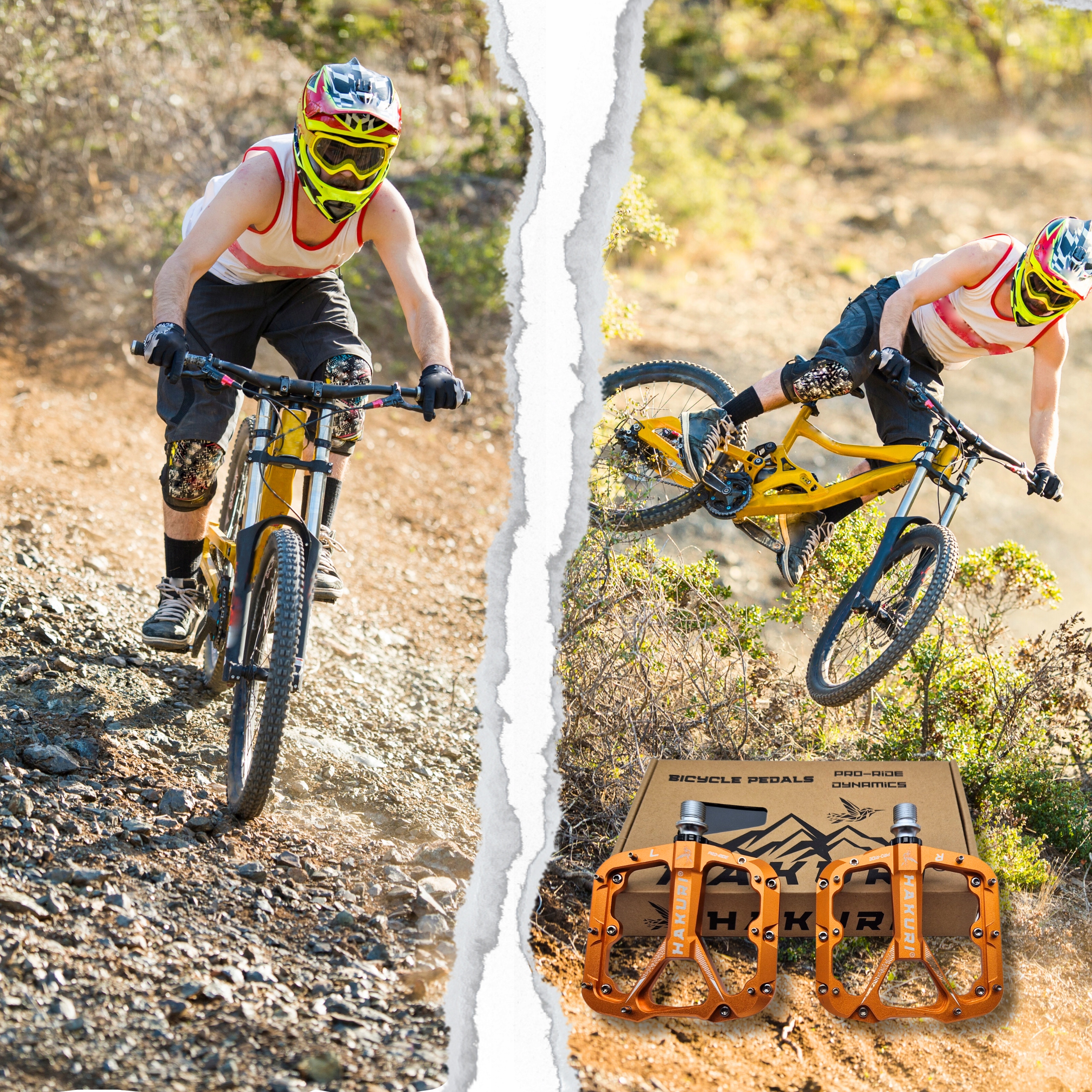 Pedały ROWEROWE Aluminiowe PLATFORMOWE x 3 łożyska maszynowe + PINY MOCNE Grupa osprzętu inna