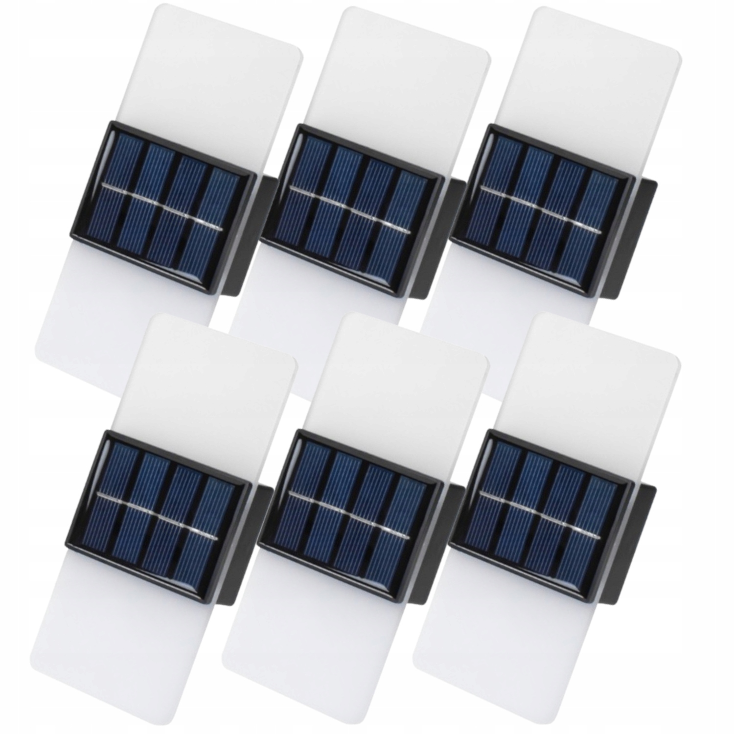 6 x Nástěnná lampa Solární Akryl Led IP65 Ozdobné osvětlení domu Altánky