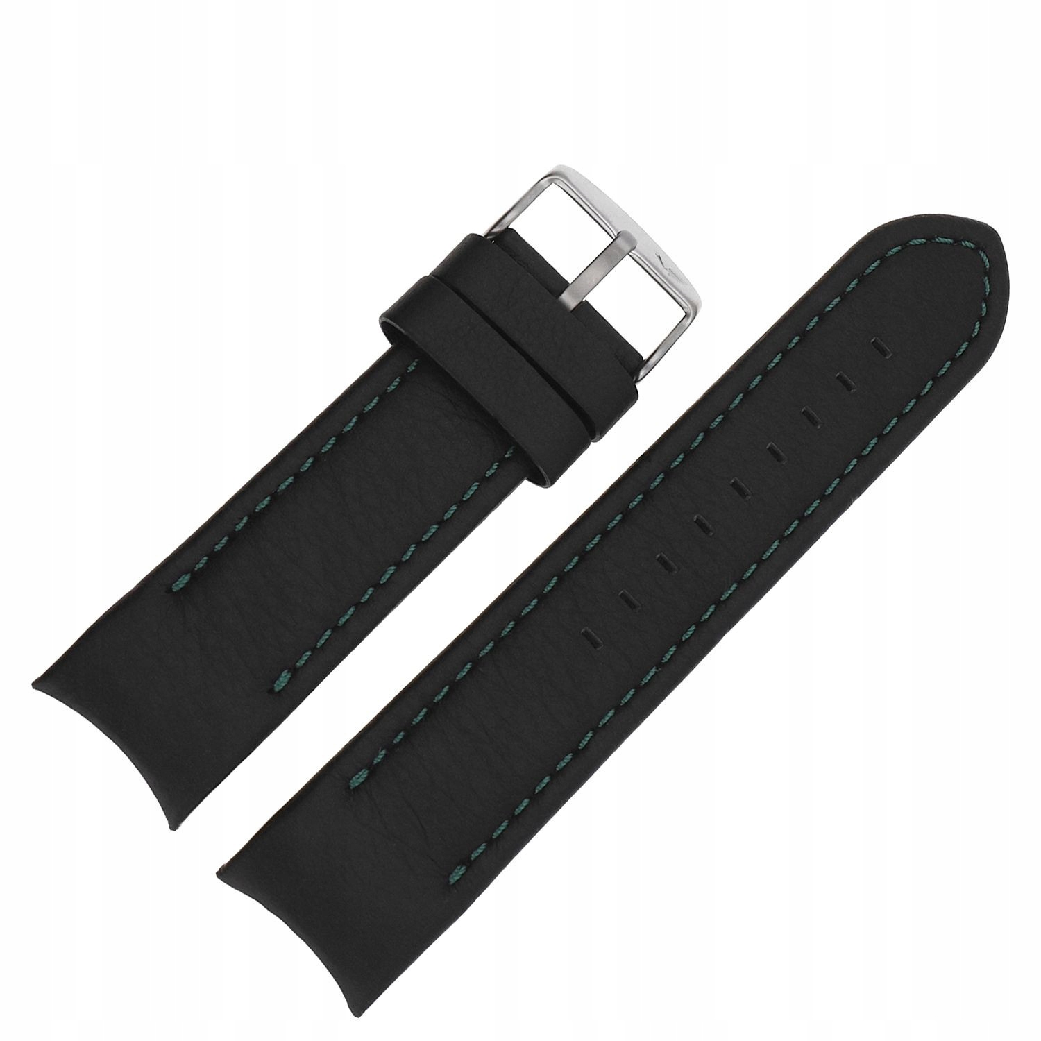 Pásek Anchar kůže (7172) černý se zelenou p. mat. kl.