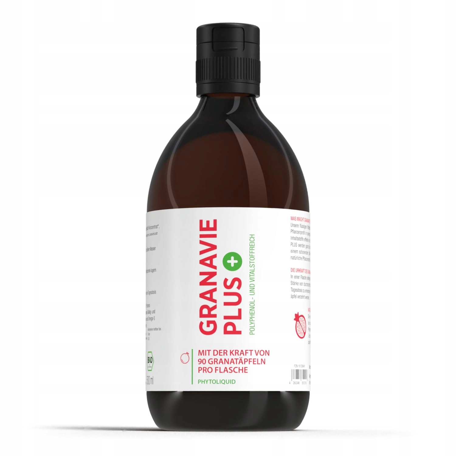 Granavie Plus – koncentrát z granátového jablka – 45.000 mg polyfenolů/L – 500 ml