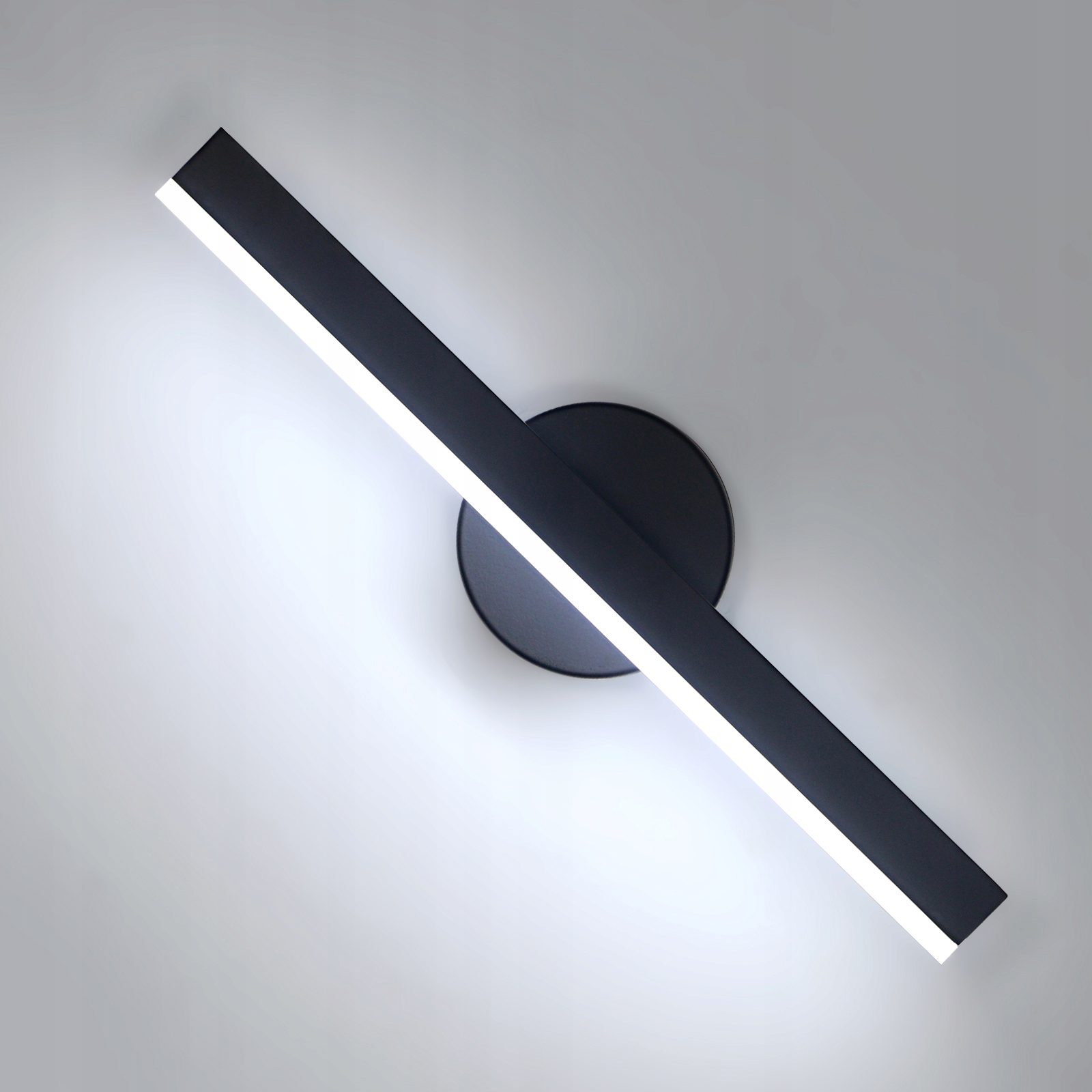 Kinkiet Czarna Lampa Led Liniowa Scienna Nowoczesna Do Salonu 6500K