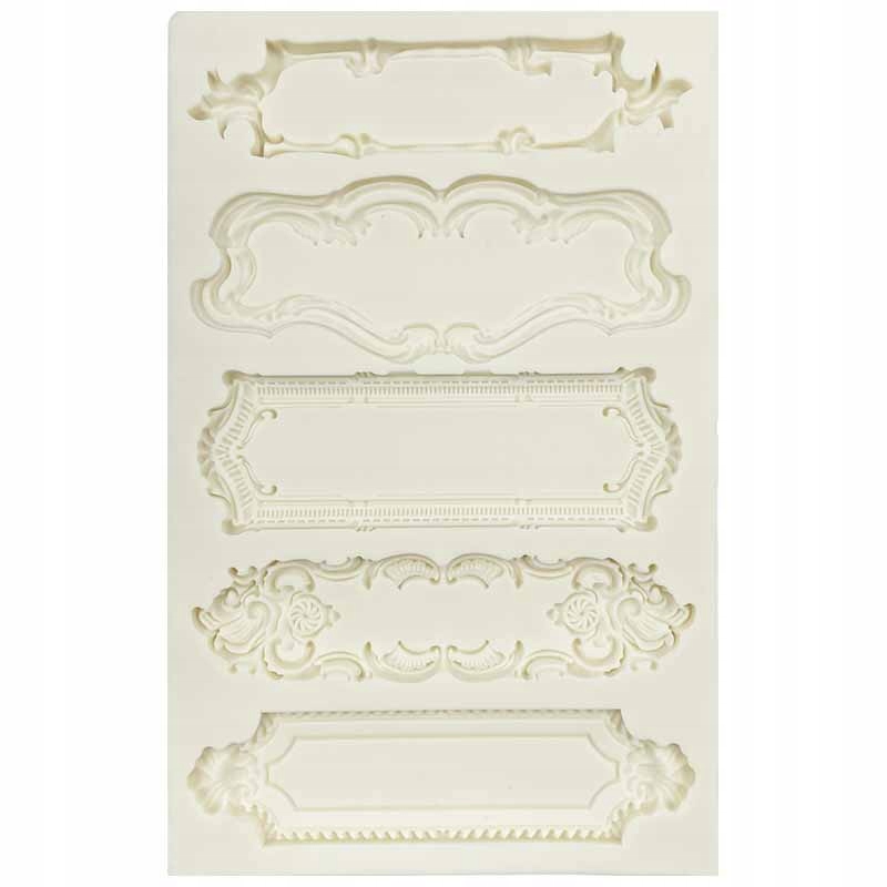 Forma Silikonová forma Pentart 5 dekorů etiket