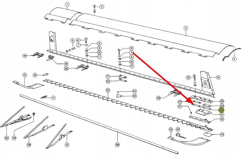 500950.0 Podkładka belki kosy Numer katalogowy części CL500950.0