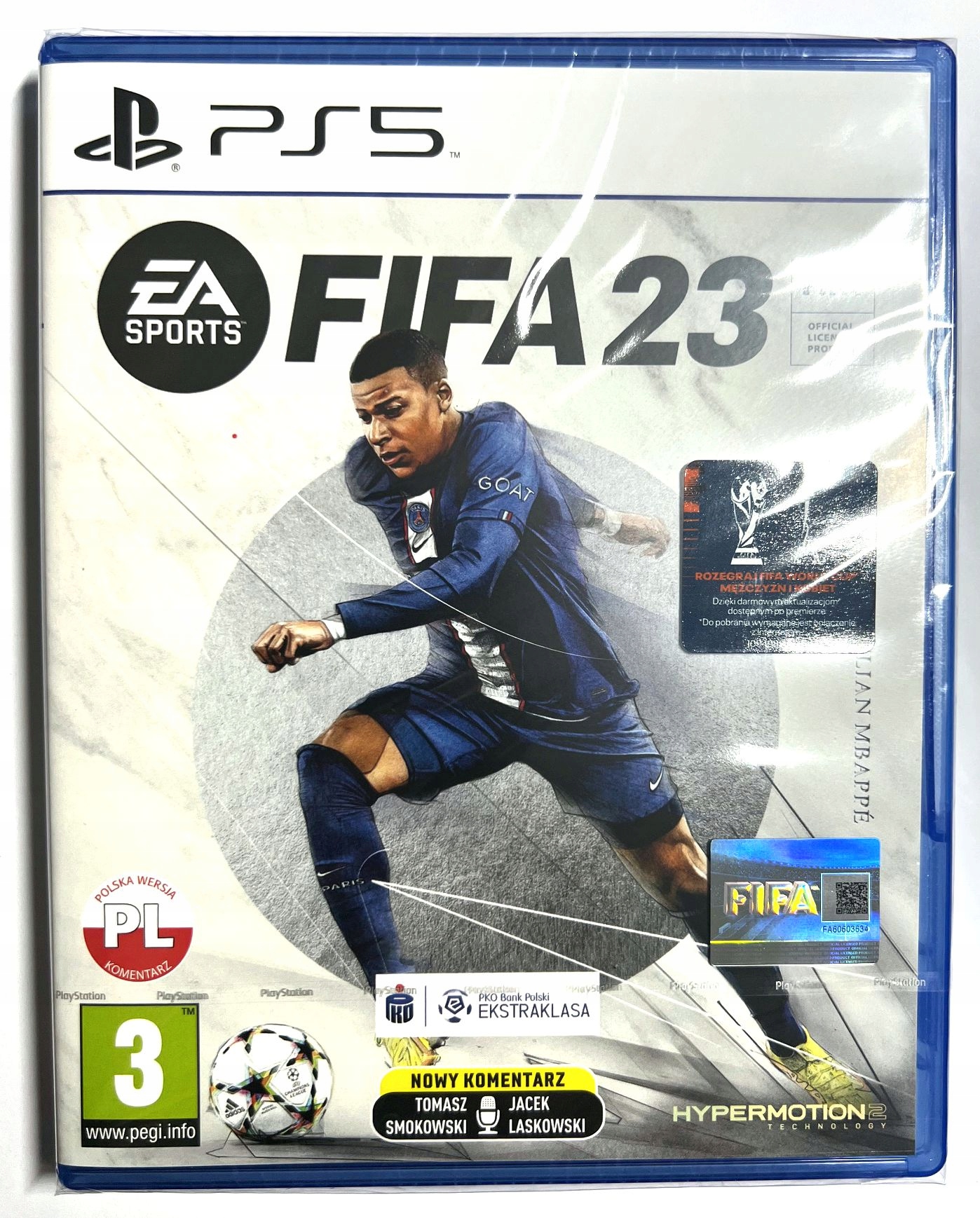 FIFA 23 PL PS5 NOWI KOMENTATORZY ORYGINAŁ Z HOLOGRAMEM PŁYTA CD ZAFOLIOWANA Wersja językowa Polska Polska - dialog Polska - napisy