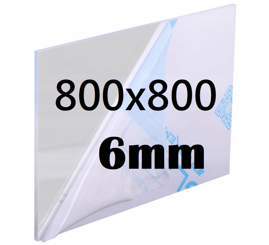 Plexi Plexi Plexi Plexa na míru 80 cm x 80 cm x 6 mm