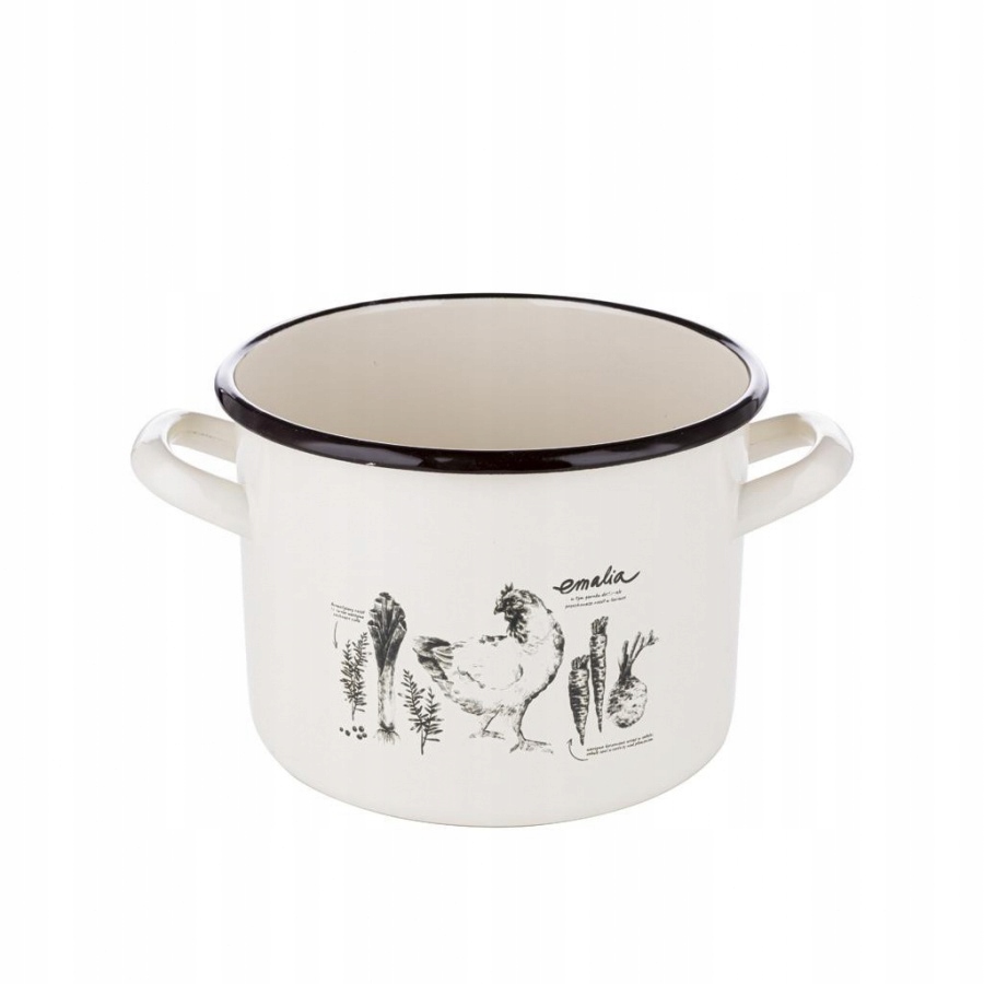 

Garnek Emaliowany Prosty Rosół B/p 18CM 3,55L