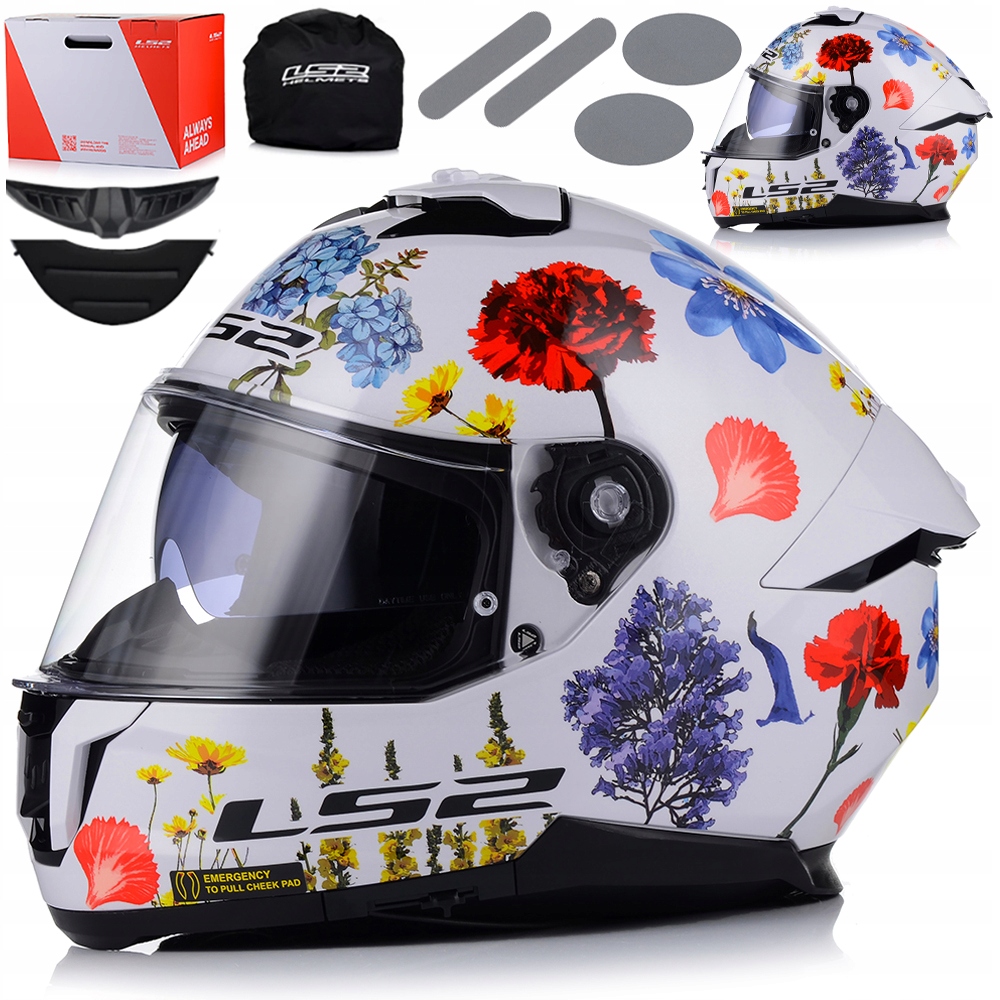 Motocyklová Prilba LS2 FF808 Stream II Flowers Dámsky Systém Pinlock Blenda
