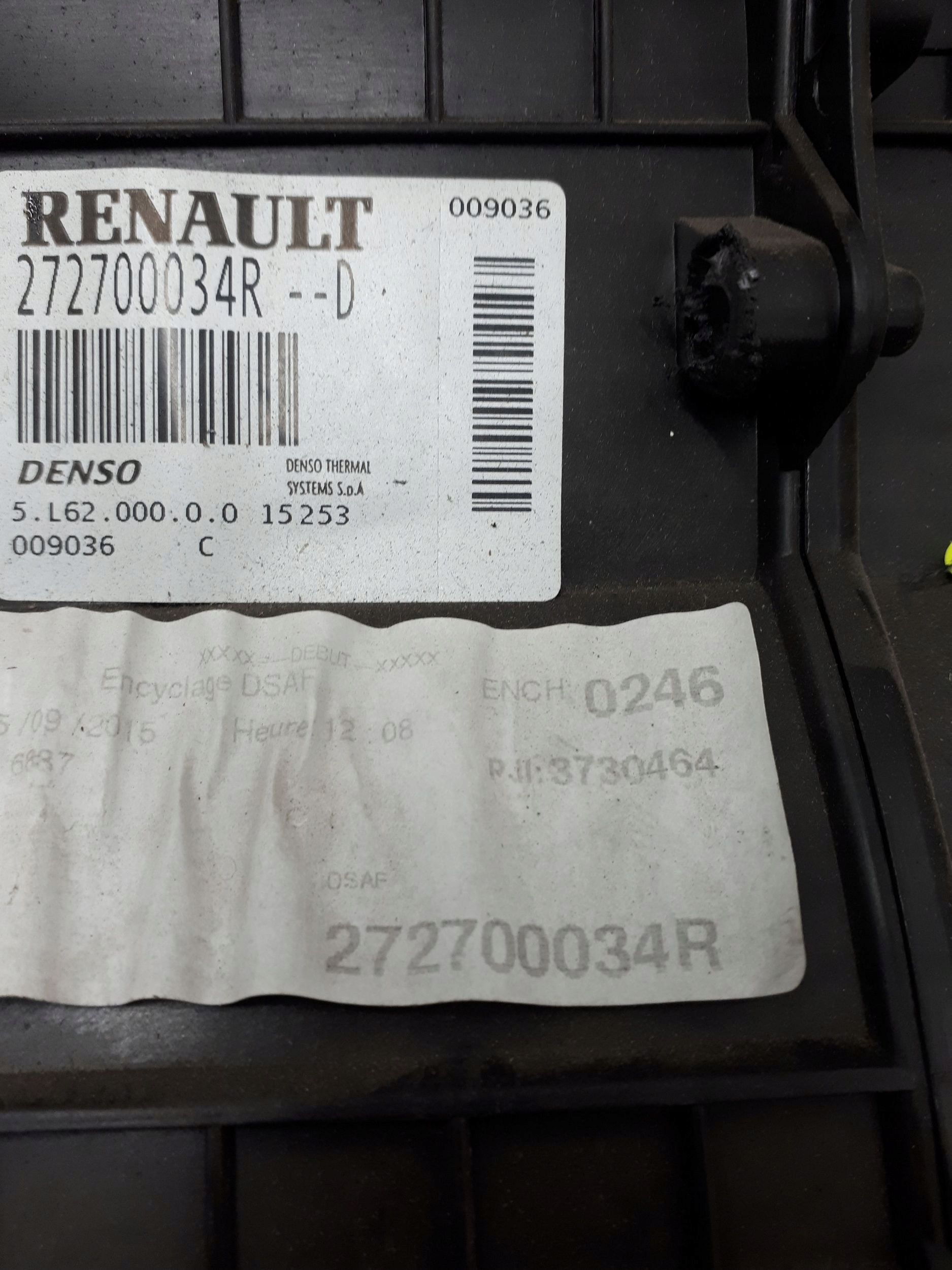 2016 renault MASTER III Группа нагреватель 272700034R