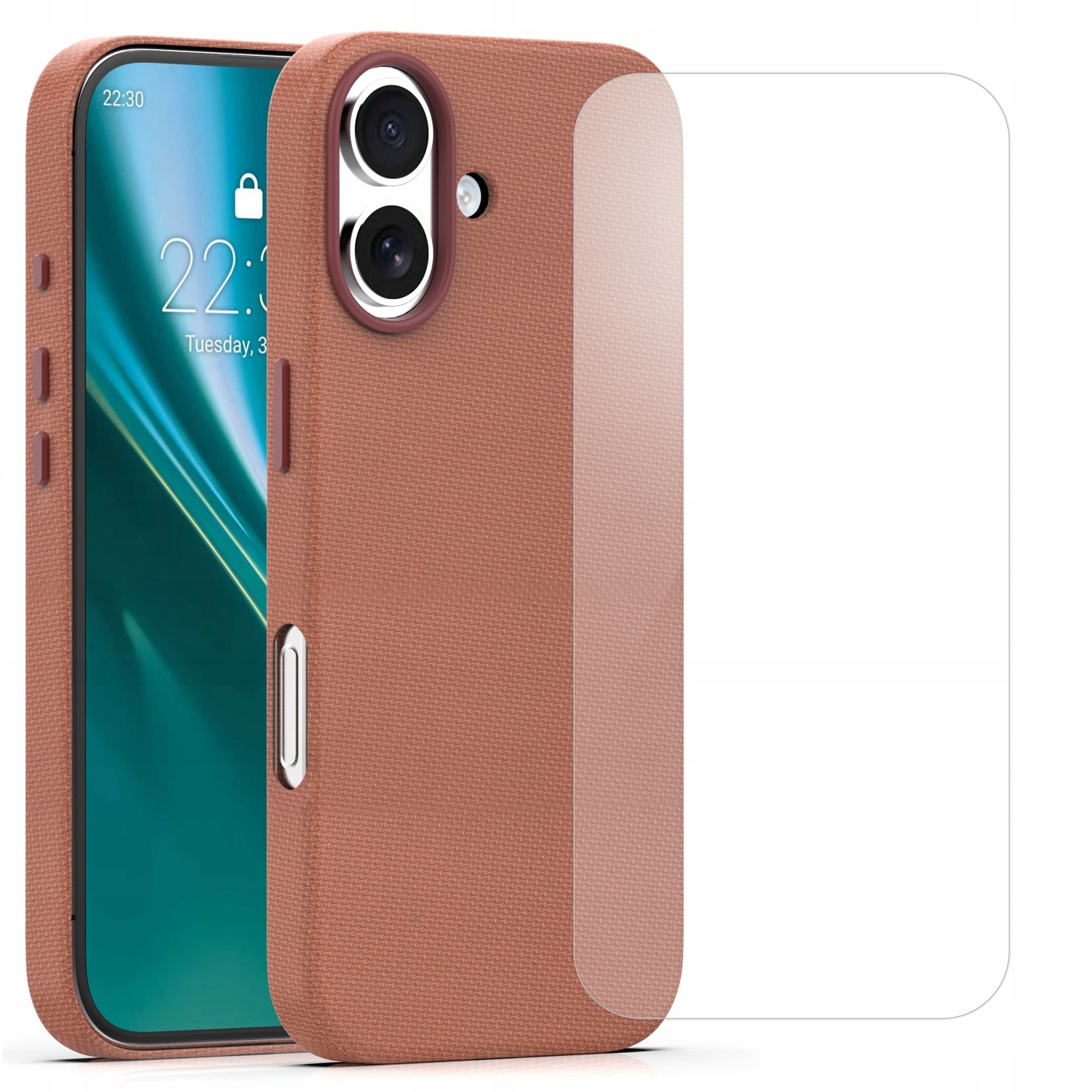 Etui do iPhone 16 brązowe Etteri Elegant stylowe magnetyczne Szkło