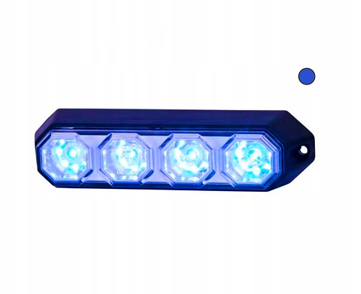 Lampa ostrzegawcza,niebieska,4 tryby błysków