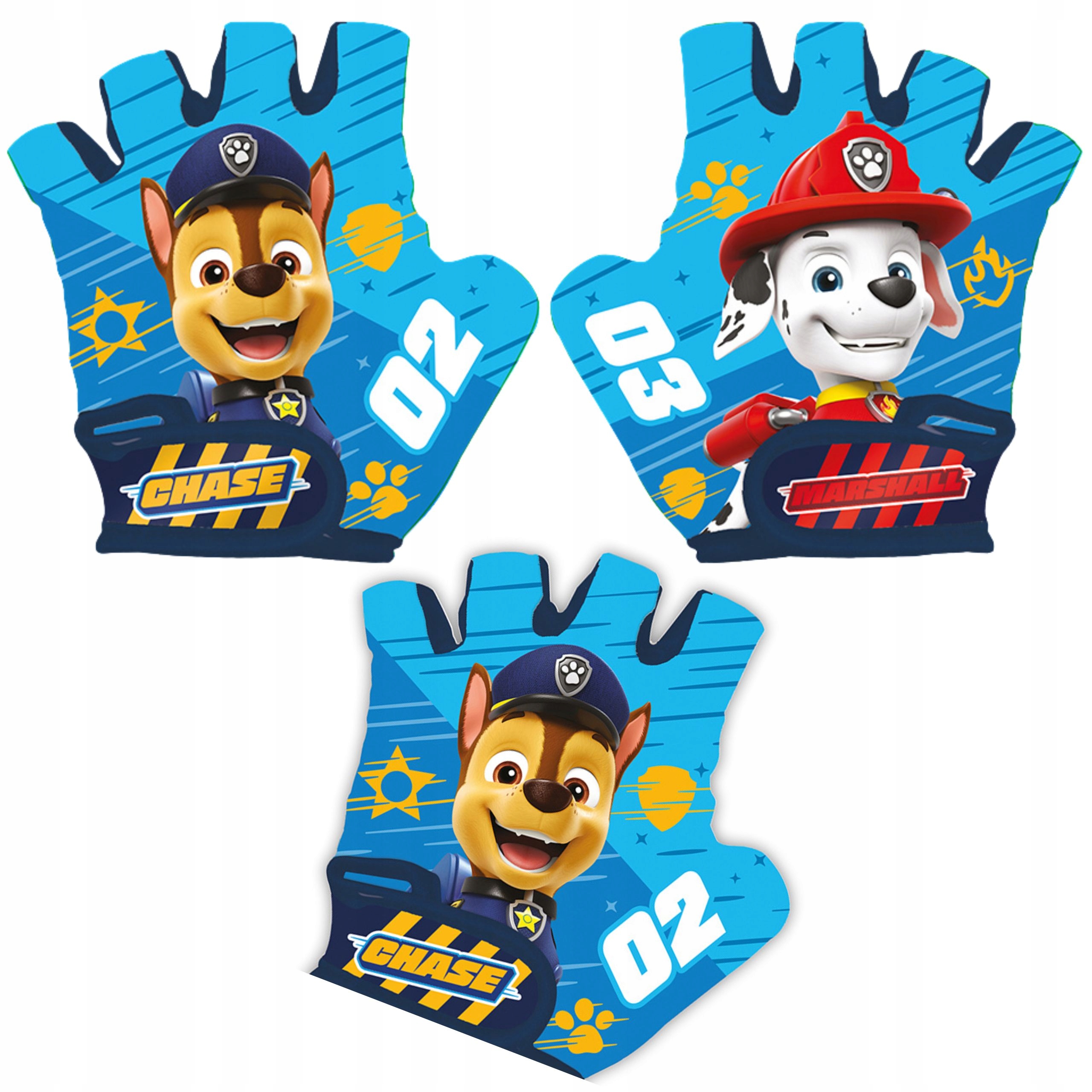 RĘKAWICZKI NA ROWER ROWEROWE DZIECIĘCE DLA CHŁOPCA PSI PATROL 38 LAT