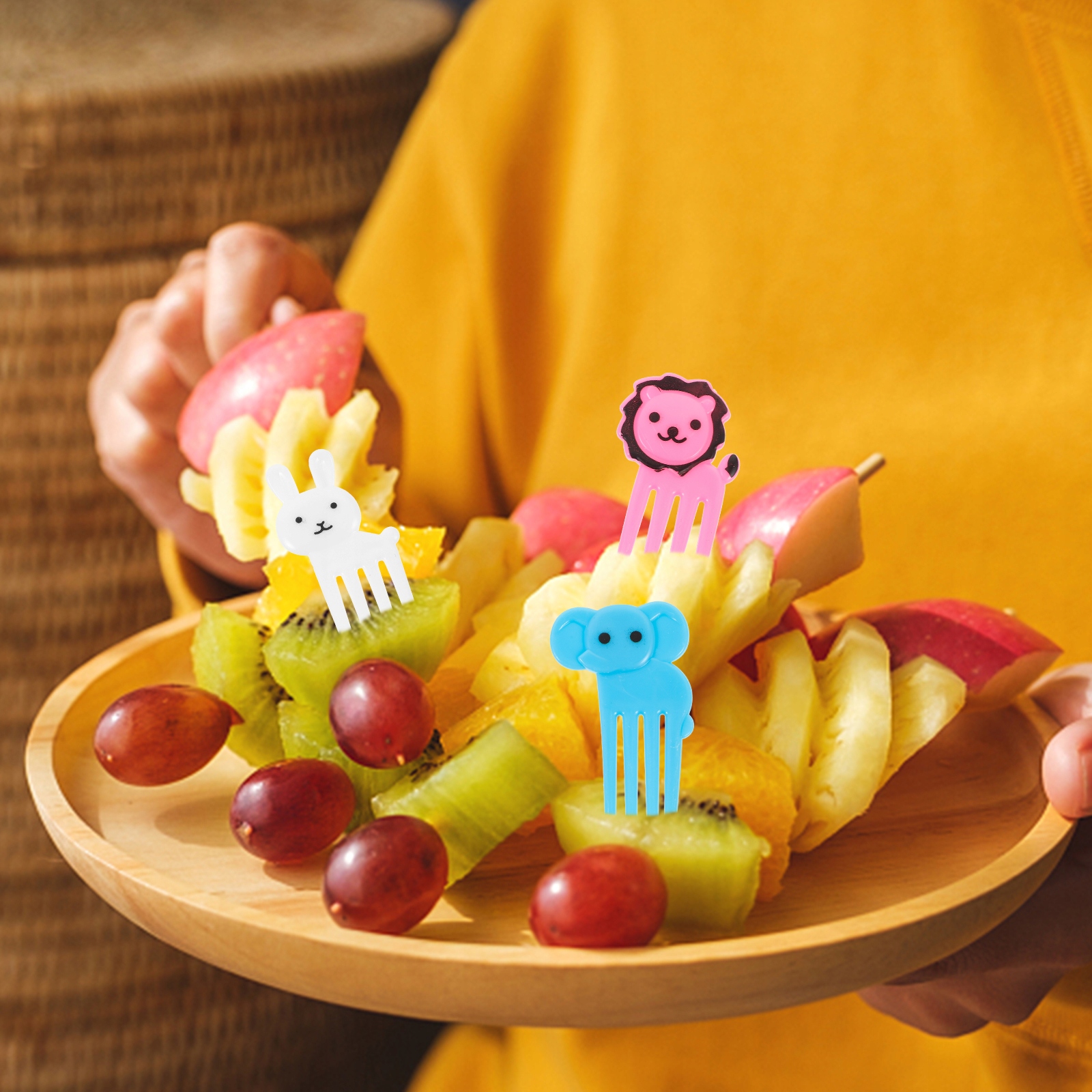 WIDELEC DO OWOCÓW CARTOON ANIMAL ZASTAWA STOŁOWA DLA DZIECI WIDELEC DESEROWY 20 SZT. Liczba sztuk 20 szt.