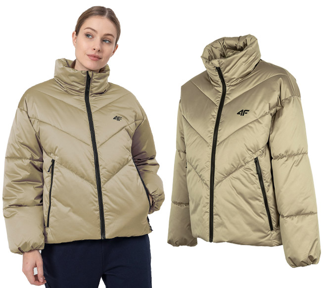 Dámská bunda 4F KUDP019 péřová, prošívaná L