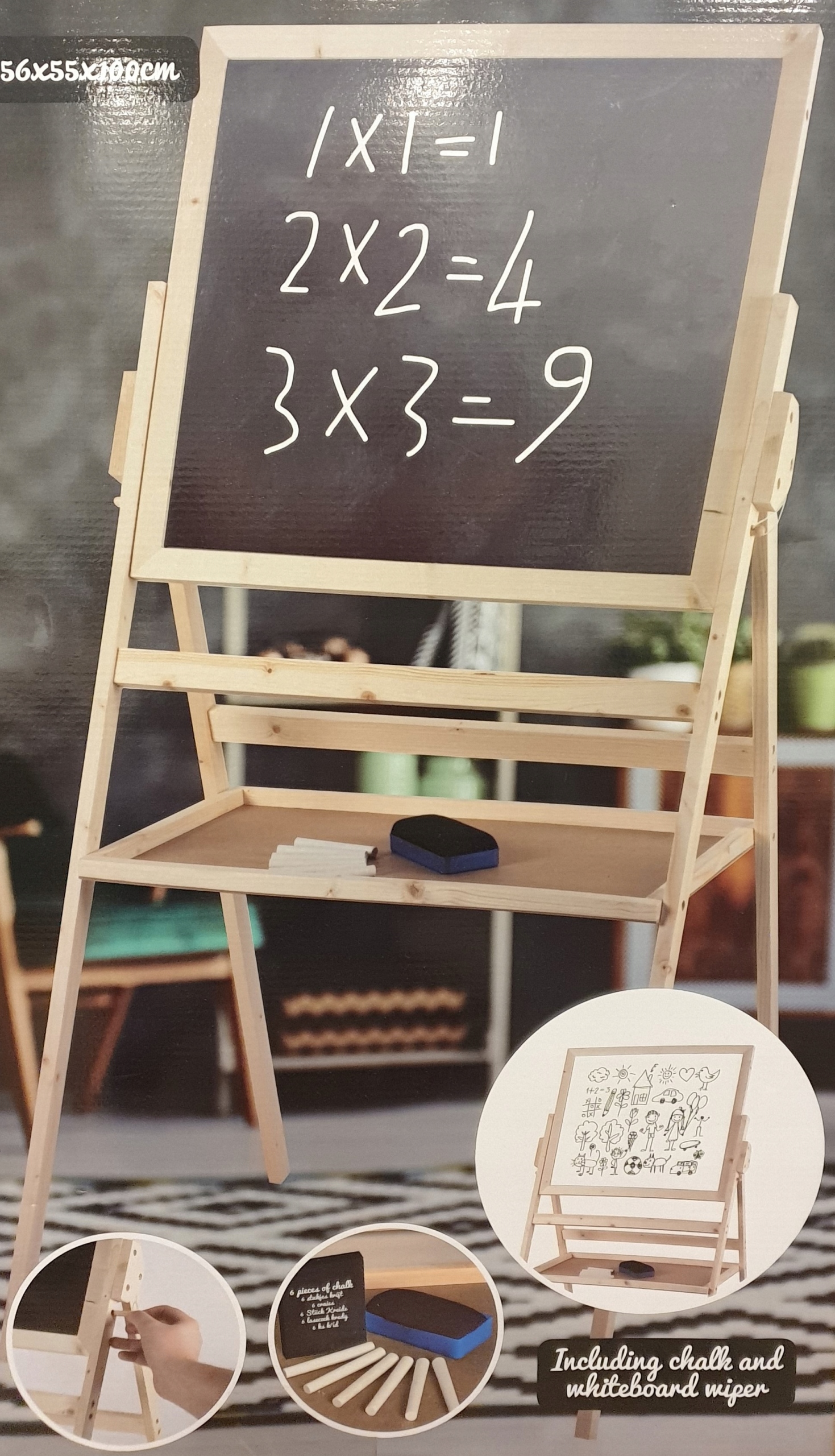 

Dwustronna tablica Kredowa malowanie Mazakami Duża