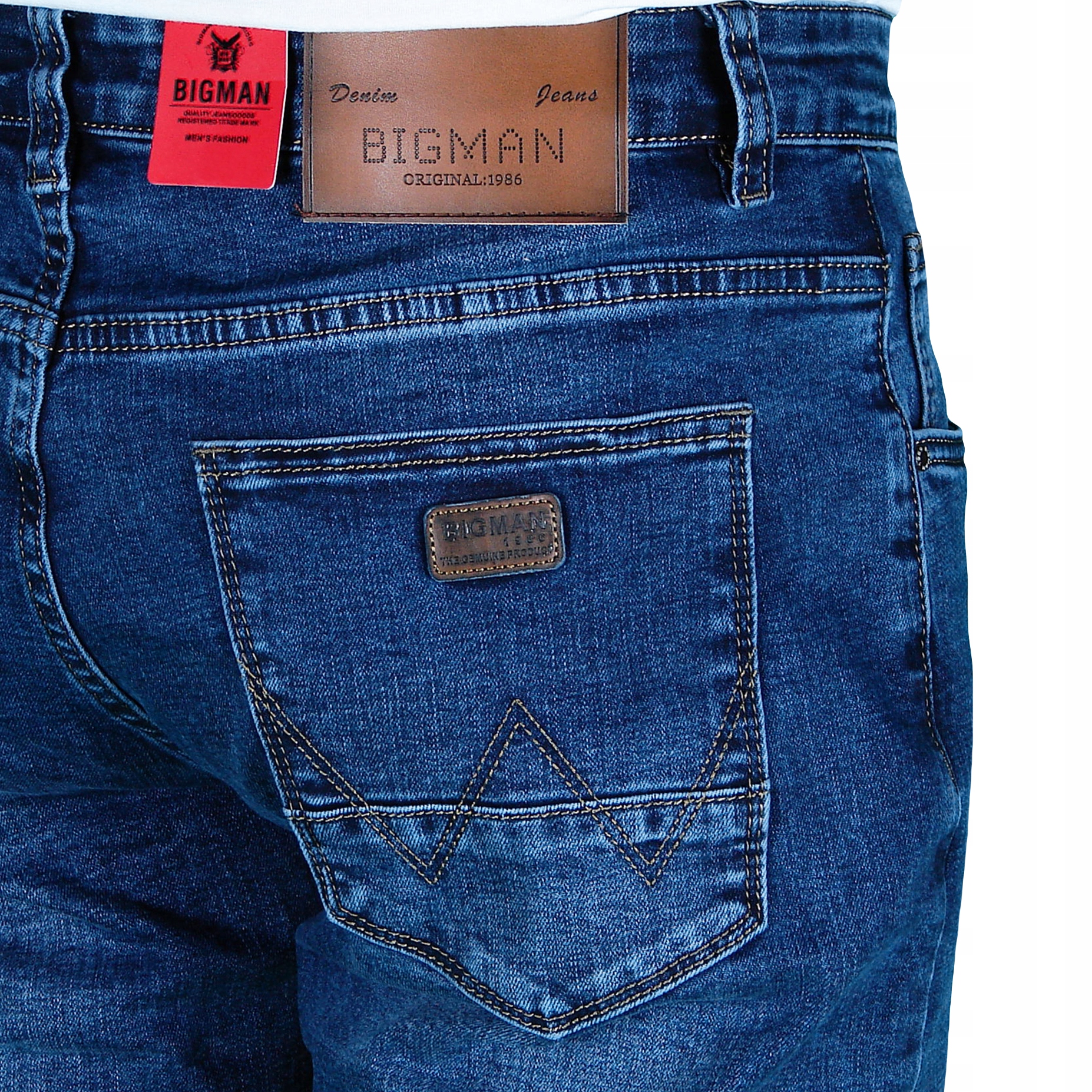 SPODNIE MĘSKIE JEANSOWE W 40 L 32 W106 -108 cm Fason proste