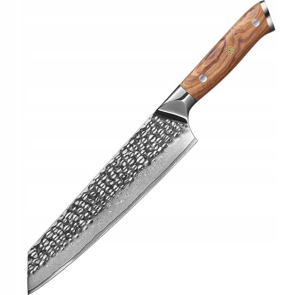 Damaškový kuchynský nôž Zayoku Kiritsuke/Hnedá KP-37481