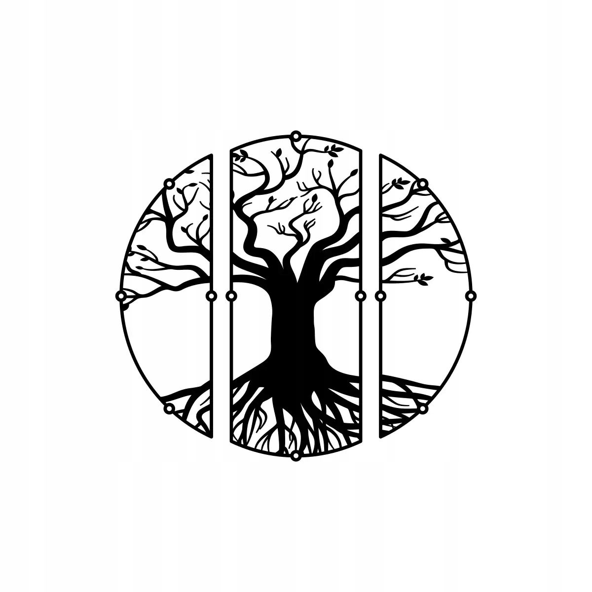 Kovový Dekor Čierny Oceľový hr. 2 mm Obraz na stenu Drevo Tryptyk