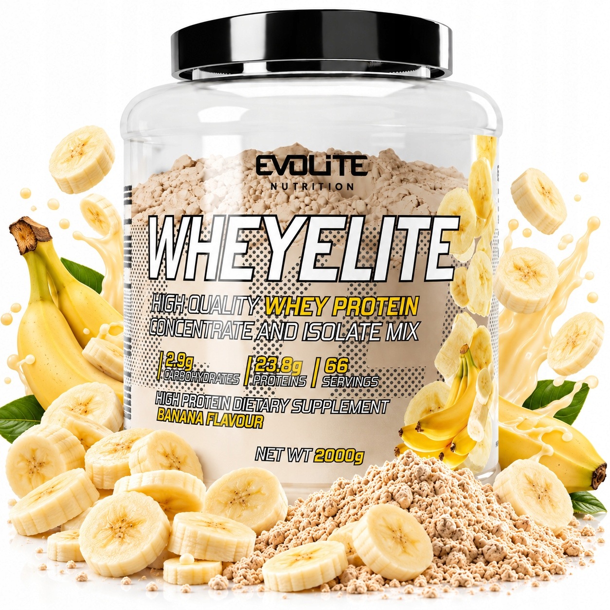 Evolite WheyElite 2000g Wpc Izolát Banana Banana