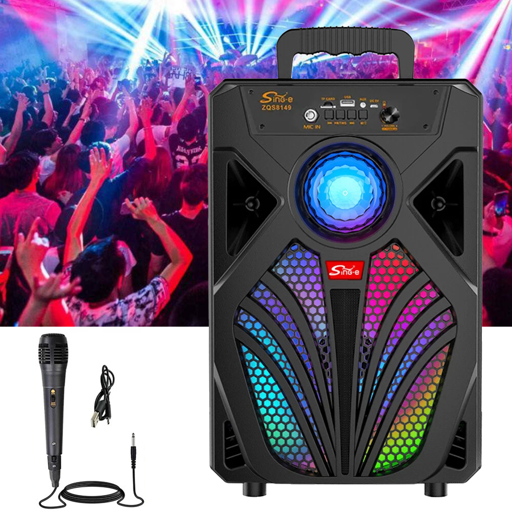 Bezdrátový Reproduktor Boombox Mobilní Ozvučovací Karaoke S mikrofonem