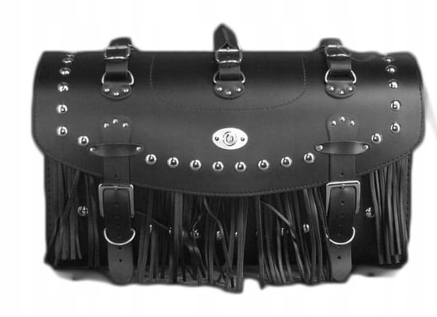 DUŻY KUFER SKÓRZANY MOTOCYKLOWY 55L 37c