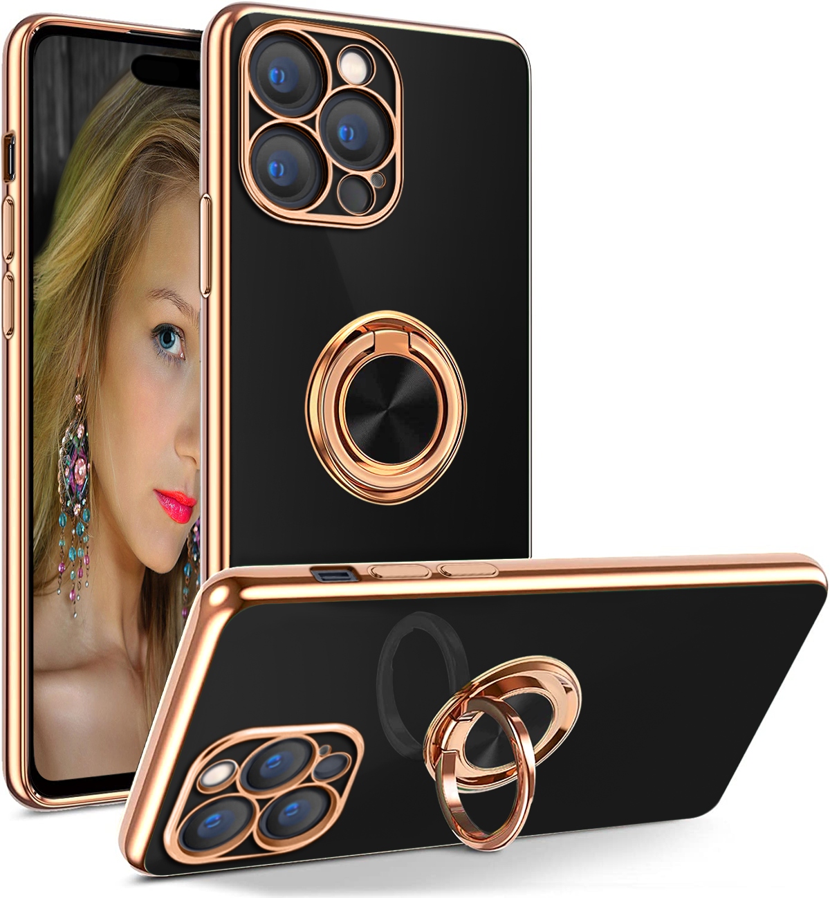 

Etui Silicone Ring Szkło 9H do iPhone 14 Pro