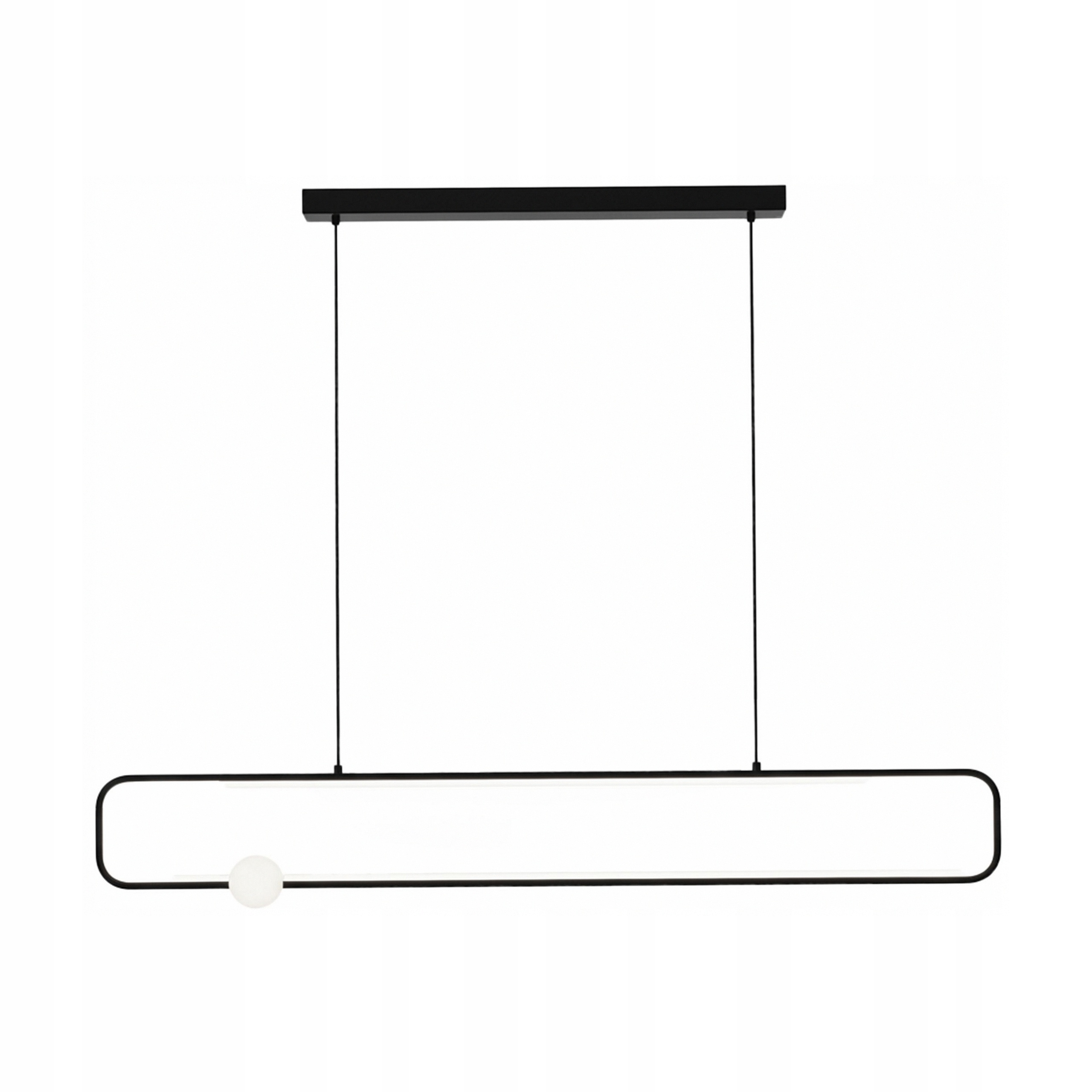 Závesná stropná lampa čierna Minimalistický obdĺžnik nad stolom 110 cm