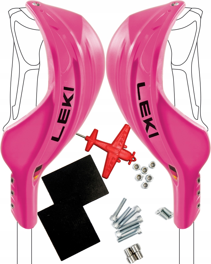 Gardy Ochraniacz do kijów slalomowych Leki Closed WorldCup 3D pink