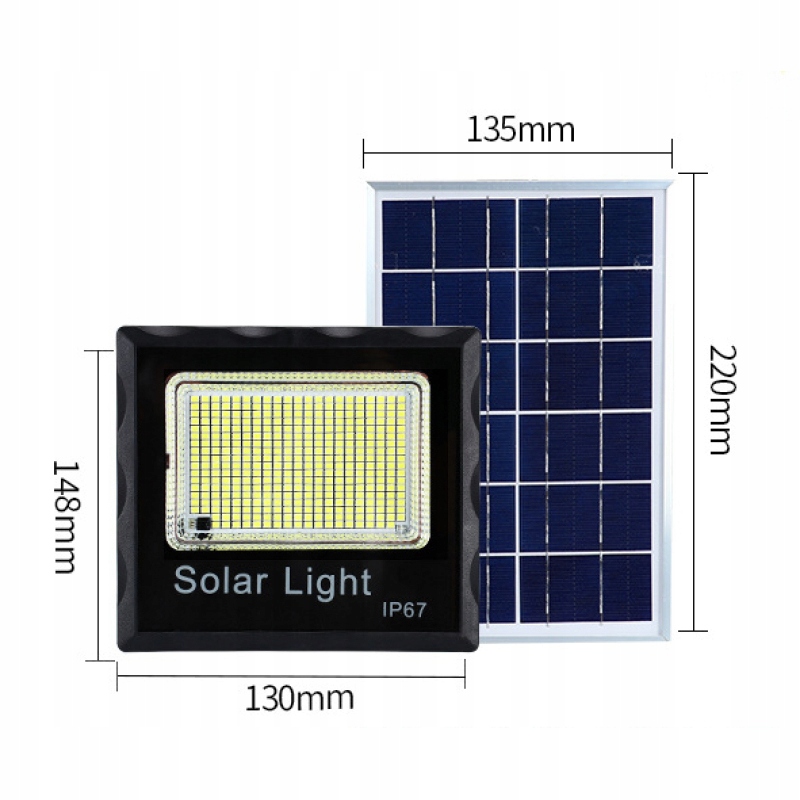 LAMPA HALOGEN LATARNIA SOLARNA Z PILOTEM 100W LED Marka bez marki