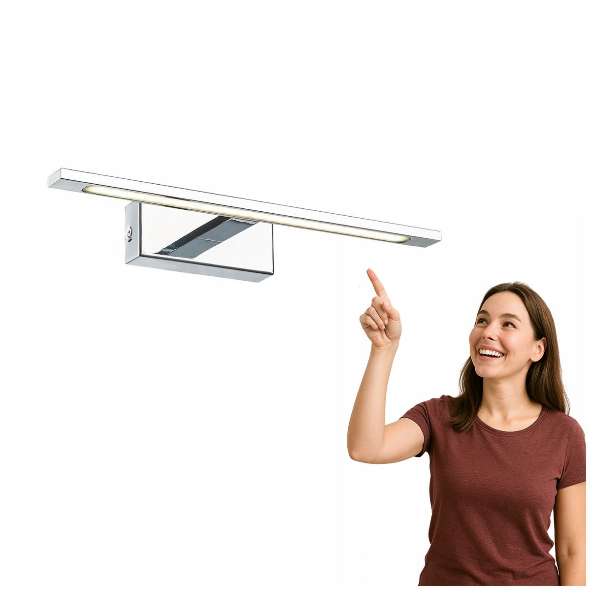 Moderné Led nástenné svietidlo Lamenia 12W IP44 chróm Italux