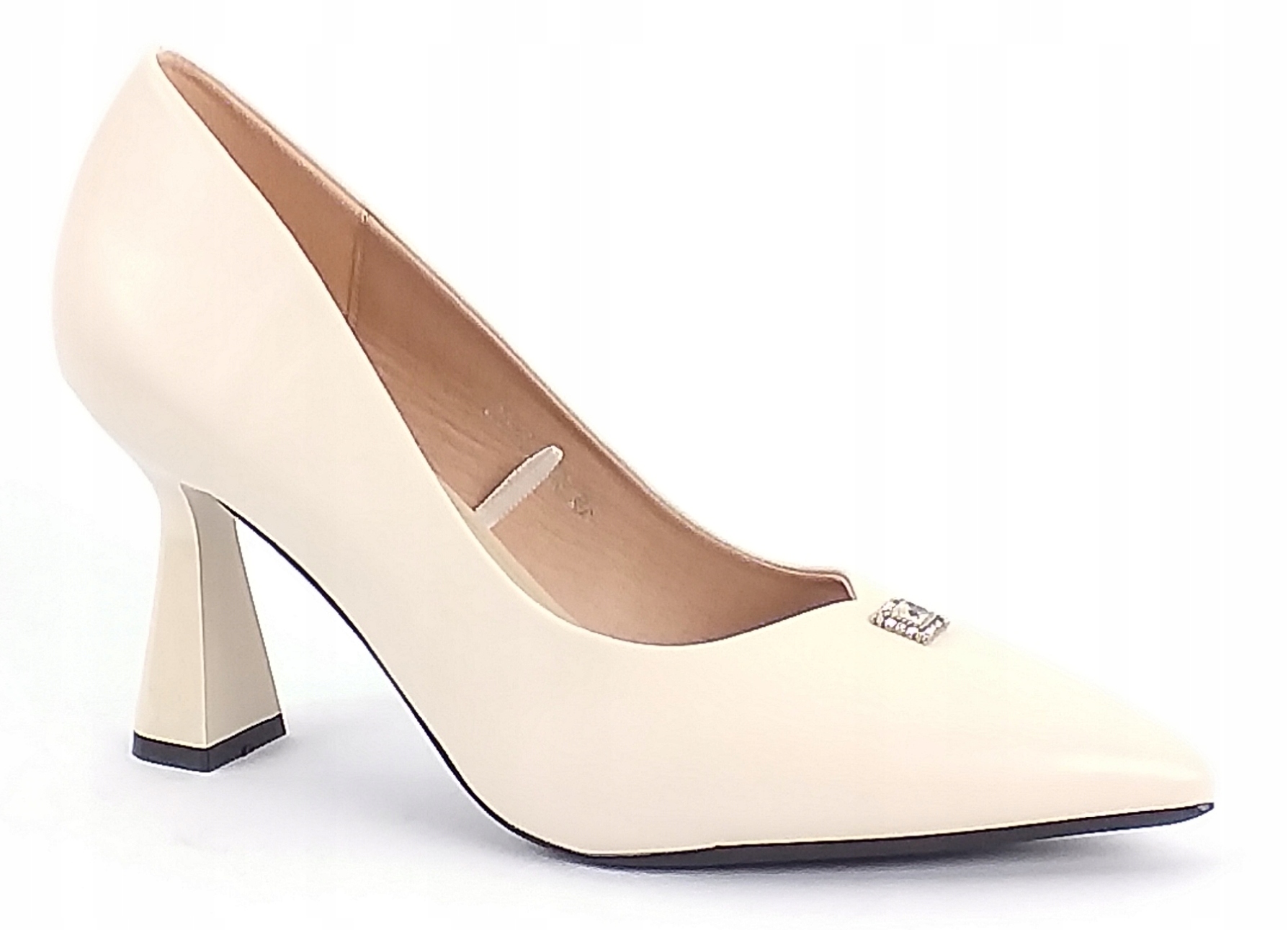 Czółenka Vinceza 62222 Be Damskie Na Słupku Kieliszek Półbuty Beżowe 37